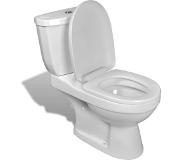 vidaXL Toilet met stortbak (wit)