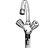 Inventum Keukenmengkraan 25.5cm 1 kraangat Chroom glans