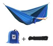Morethanhip XXL 2 persoons (reis)hangmat Everest- incl. set touwen - Blauw