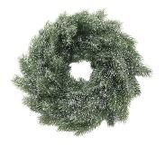 Europalms kerstKrans Sneeuweffect - kunstplant - 45cm - Groen - Kerstdecoratie
