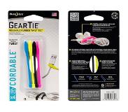 Nite Ize Gear Tie CORDABLE 3" - 4 PACK MIX COLOR GTK3-A1-4R7