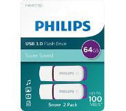 Philips FM64FD75D - USB 3.0 64GB - Snow Edition Magic Purple - 2 stuks