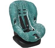 Meyco Baby Fine Lines autostoelhoes - emerald green - groep 1+