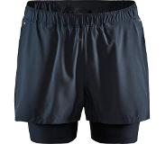 Craft - ADV Essence 2-in-1 Stretch Shorts - Hardloopshort L, zwart/grijs