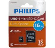Philips FM16MP45B - Micro SDHC kaart 16GB incl. adapter - Class 10 - UHS-I U1