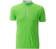 James & nicholson Fusible Systems - Heren James and Nicholson Half Zip Fietsshirt (Groen/Wit)