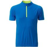 James & nicholson Fusible Systems - Heren James and Nicholson Half Zip Fietsshirt (Blauw/Geel)