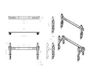 Roline 17.03.1252 Zwart flat panel muur steun