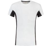 Tricorp T-shirt Bicolor Borstzak 102002 Wit / Donkergrijs - Maat S