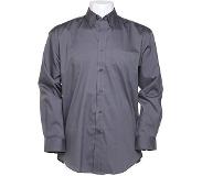 Kustom kit Corporate oxford shirt LS 778.11 | Maat 14,5 | Grijs