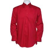 Kustom kit Corporate oxford shirt LS 778.11 | Maat 14,5 | Rood