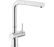 Sub 093 keukenkraan met uittrekbare kraanuitloop, inox look