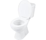 Differnz staand toilet met toiletbril, reservoir en ao uitgang 65,8 x 72,5 x 36 cm, wit