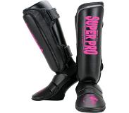 Super Pro Combat Gear Protector Scheenbeschermers - Zwart/Roze - L