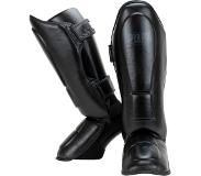 Super Pro Combat Gear Guardian Lederen Scheenbeschermers - Zwart - L