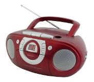 Soundmaster SCD5100RO CD boombox met radio en cassettespeler rood