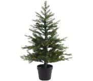 Everlands Mini kerstboom tafelboom 120 cm Grandis pot tree (tweekleurig)