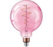 Signify Philips LED lamp | Deco | E27 | Globe G200 | Roze | 1800K | Dimbaar | 4.5W (25W)