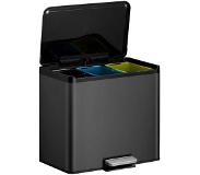 EKO Essential Recycler Pedaalemmer Afvalscheider - 3 X 9l - Zwart