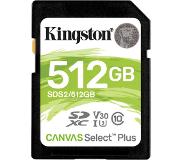 Kingston Canvas Plus SD 512GB geheugenkaart