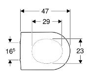 Geberit 300 Basic Topfix Closetzitting met deksel Softclose 37x44,8x4,5 cm Wit