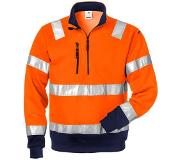 Fristads Hi-vis Sweater Met Korte Rits 728 Spv | Maat: XXXL