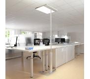 Glamox Elegante kantoor-vloerlamp Linea-F sensor - grijs