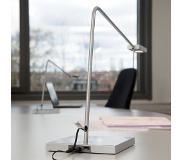 Glamox LED bureaulamp Ninety met voet in zilvergrijs