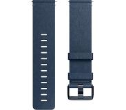 Fitbit Versa Acc band leder midnight blauw large