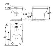 GROHE Euro Staand Toiletpot - Keramiek - Wit