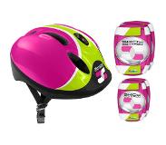 Skids Control fiets /skatehelm met bescherming meisjes roze 52 56 cm