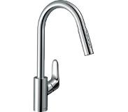 Hansgrohe Focus keukenkraan met uittrekbare vuistdouche chroom