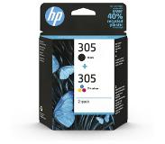HP 305 originele zwarte drie-kleuren inktcartridges, 2-pack (6ZD17AE)