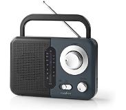 Nedis FM radio 2,4W / zwart/grijs