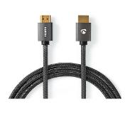 Nedis HDMI kabel 4K | Nedis | 1 meter (60Hz, Ethernet, HDR, Nylon, Antraciet)