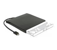 DeLOCK behuizing voor 5,25'' Slim SATA drives (12,7mm) - USB3.0 (USB-C) / zwart