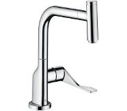 Axor Citterio Select ééngreeps keukenmengkraan met draaibare uitloop en uittrekbare handdouche 34,2 cm, chroom