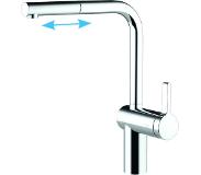 Kwc Livello Keukenmengkraan 29.8cm 3/8 inch flexibele slang 1 kraangat Chroom glans