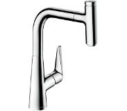 Hansgrohe Eéngreeps keukenmengkraan 220mm met uittrekbare uitloop Talis S (72822)