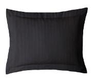 ISleep Satijnstreep Kussensloop - 60x70 cm - Zwart
