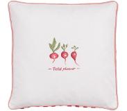Clayre & Eef | Kussenhoes Faye katoen rood 40x40 cm kussenhoezen | NADUVI