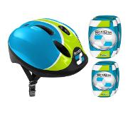 Skids Control fiets /skatehelm met bescherming jongens blauw 52 56 cm