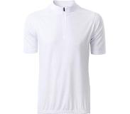 James & nicholson Fusible Systems - Heren James and Nicholson Fietsshirt (Wit)
