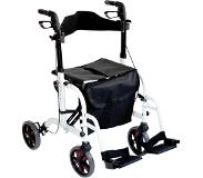 Aidapt transport rolstoel rollator - aluminium