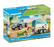 Playmobil Country Auto met pony-aanhangwagen 70511 PLAYMOBIL  auto met pony aanhanger