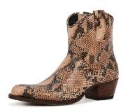 Sendra slangenprint enkellaars-40 roze Dames leer