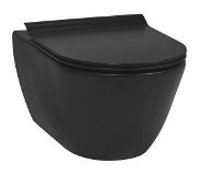 Ben Segno hangtoilet met toiletbril Xtra glaze+ Free flush mat zwart