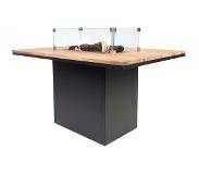 Cosi Cosiloft 120 relax dining table black frame/ teak top