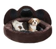 TecTake - Hondenmand Balou zwart/bruin Ø 80 x 33 cm - 403120