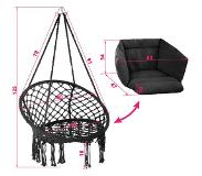TecTake - Hangstoel Grazia- zwart - 403203